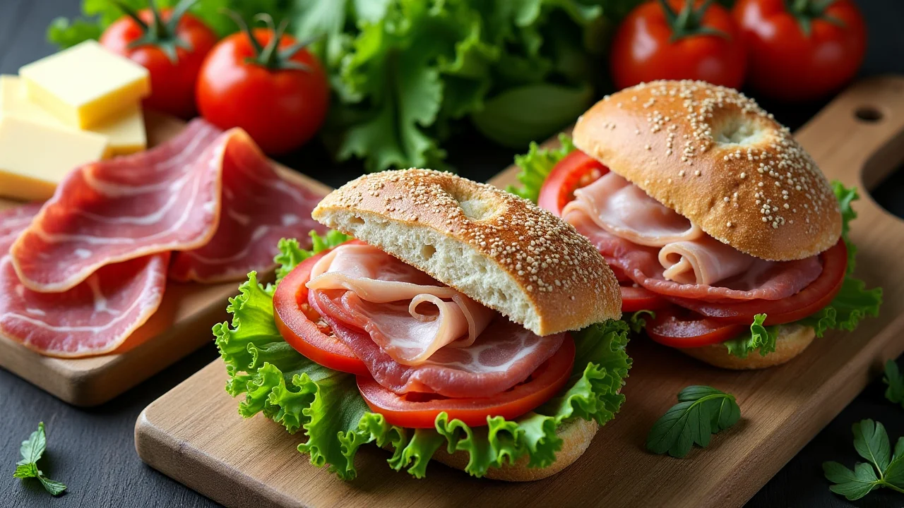 Assembling a chopped Italian sandwich step by step