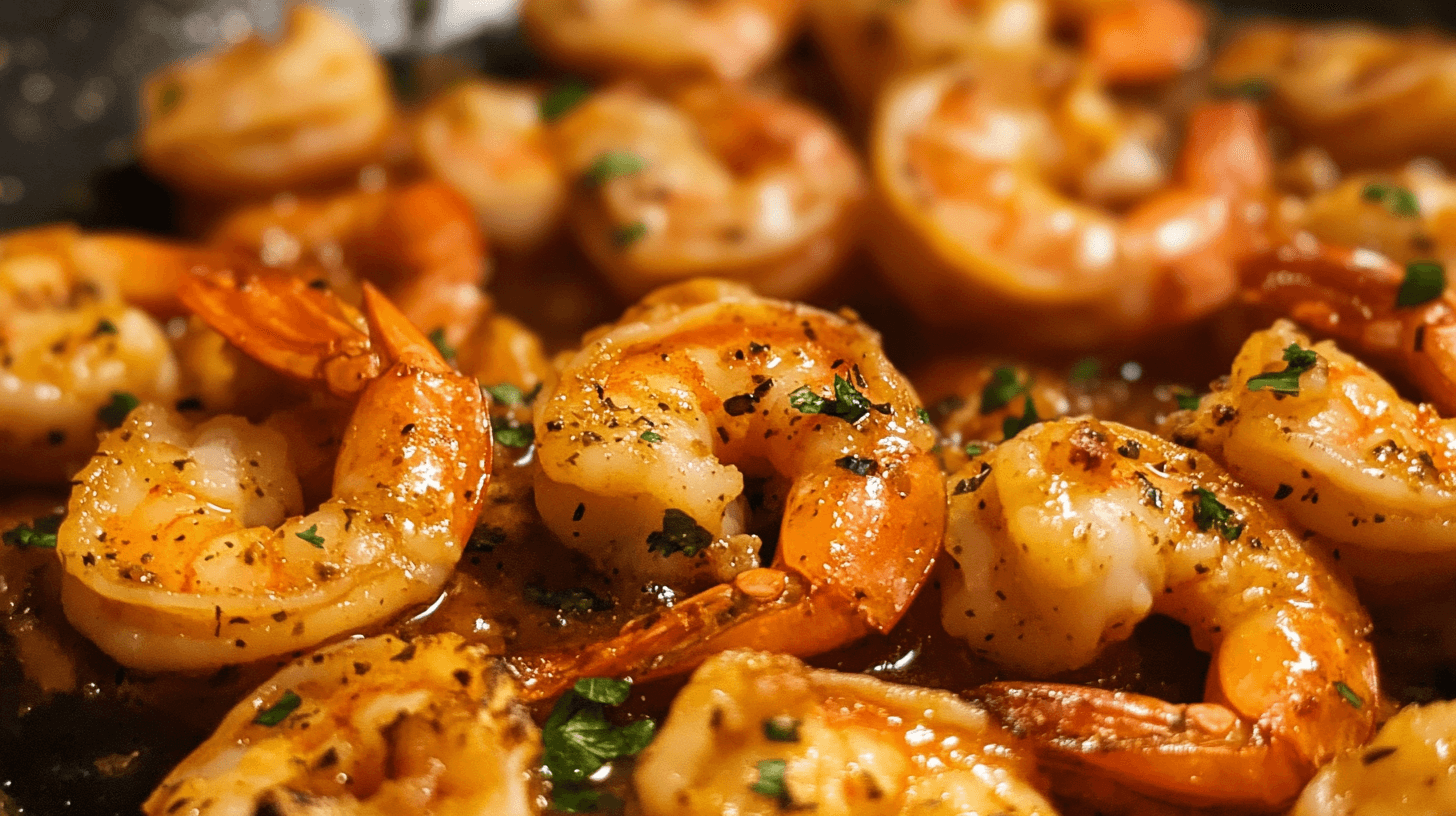 A slow cooker surrounded by ingredients like shrimp, vegetables, and spices.