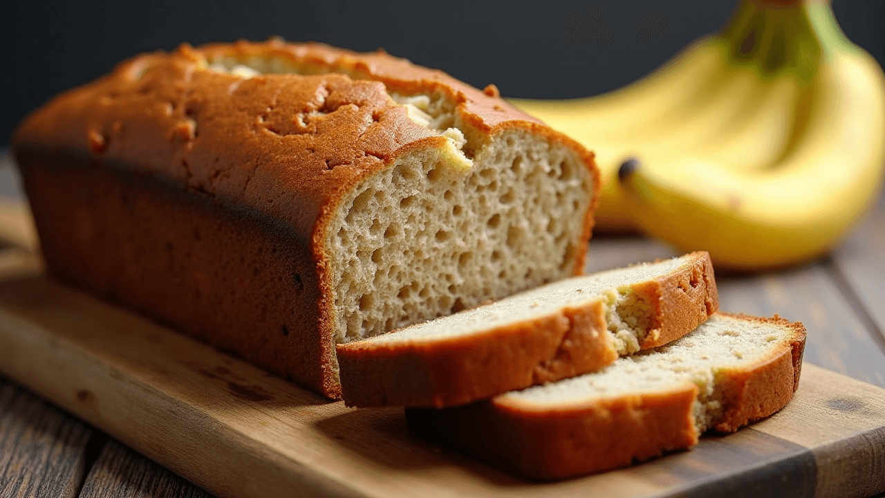 Banana Bread with 2 Bananas