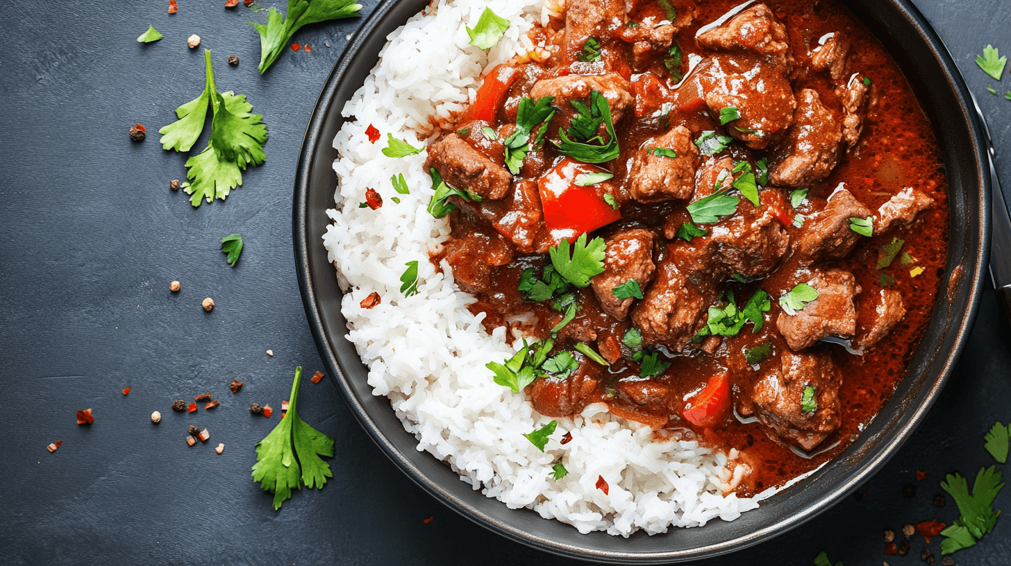 A vegetarian meal prepared in an Instant Pot with fresh vegetables and spices.